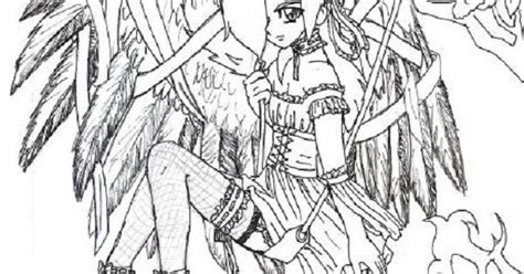 Goth Anime Coloring Pages Coloring Pages Pinterest