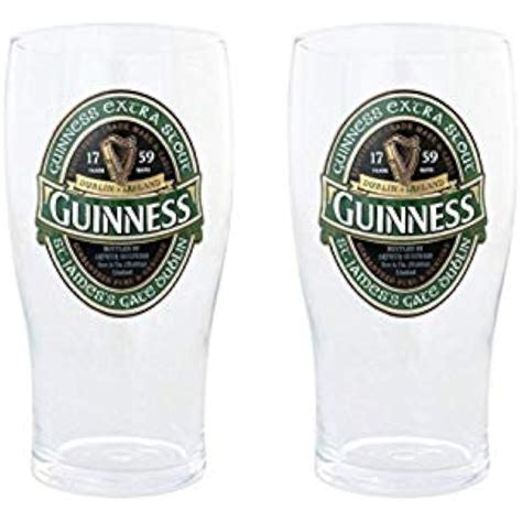 Guinness Green Collection Pint Glasses 20 Ounce Set Of Beer For Bar