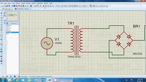 5 Volt Dc Output Proteus Circuit Simulation Very Simple Youtube