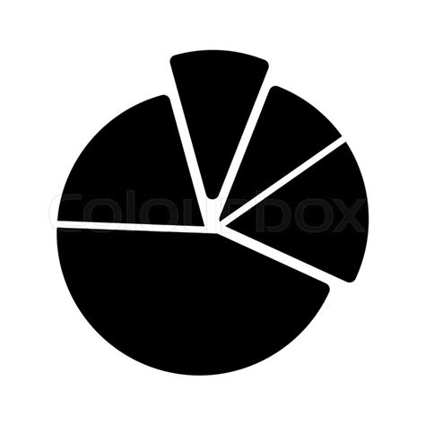 Pie Chart Diagram Vector Icon Black Stock Vector Colourbox