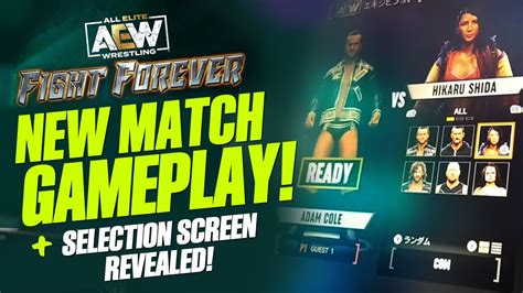 Aew Fight Forever New Gameplay Footage Selection Screen Finishers