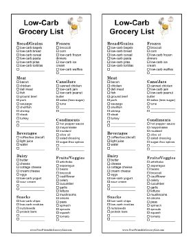 9 Best Images Of Free Printable Carb List Low Carb Foods List