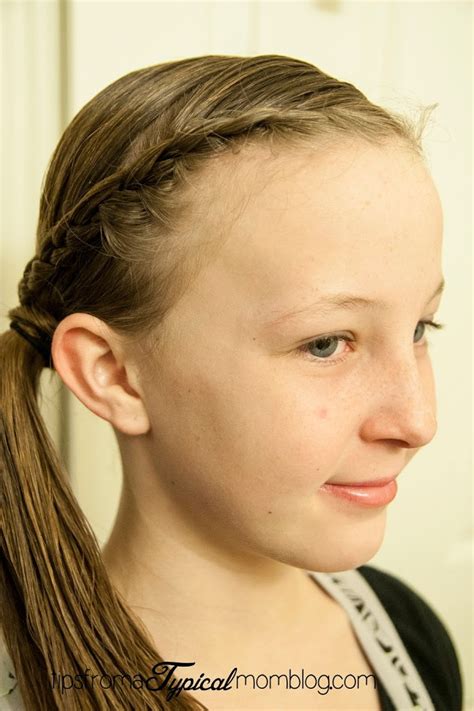 Tween Hair Dos Braided Bangs Into A Side Pony Tail Tips From A