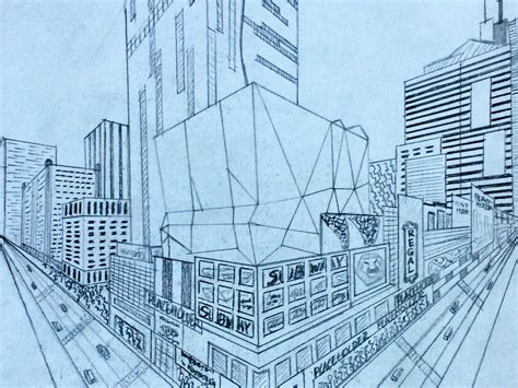2 Point Perspective Drawing City