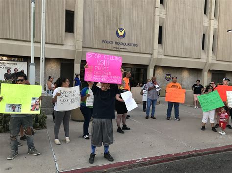 Police Shooting Victims Protest Outside Police Headquarters Phoenix New Times