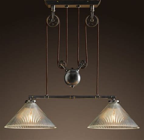 The Industrial Pulley Double Pendant