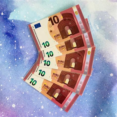 Lot De 5 Faux Billets De 10 Euros Gestion De Budget Faux Billets