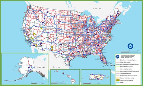 Us Interstate Maps With States And Cities Topographic Map World