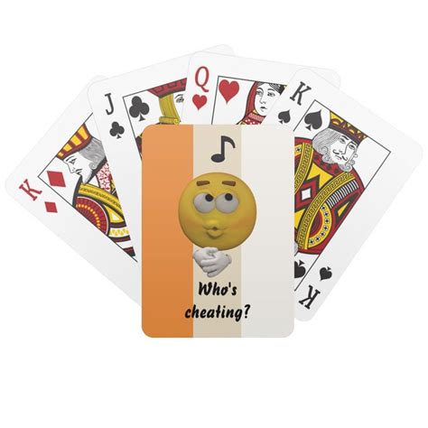 Cheating Emoticon Playing Cards Template Cards Card