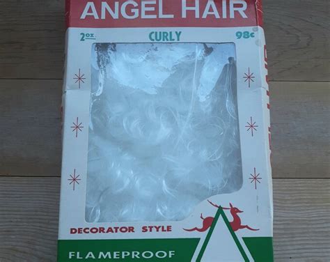 Vintage White Christmas Curly Angel Hair Spun Glass Royalhillvintage Etsy