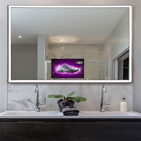 Frosted Soft Led Android Smart Mirror With Built In Tv Bathselect