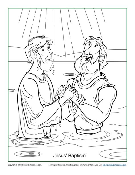 In this story we see clearly the relationship between father and son and the use of the title 'son of god'. Jesus' Baptism Coloring Page - Children's Bible Activities ...