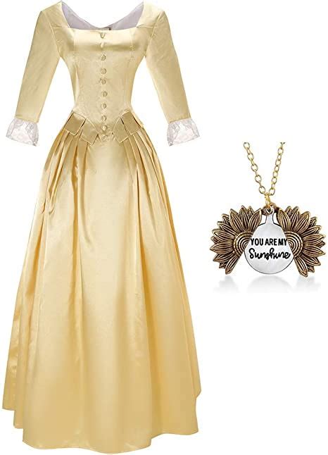 Hamilton Elizabeth Schuyler Angelica Peggy Colonial Women Royal Retro Dress