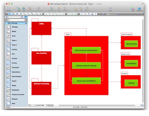 Uml Package Diagram Design Of The Diagrams Business Graphics Software