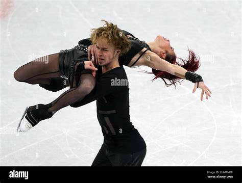 Russian Olympic Committees Gleb Smolkin And Diana Davis During The Ice