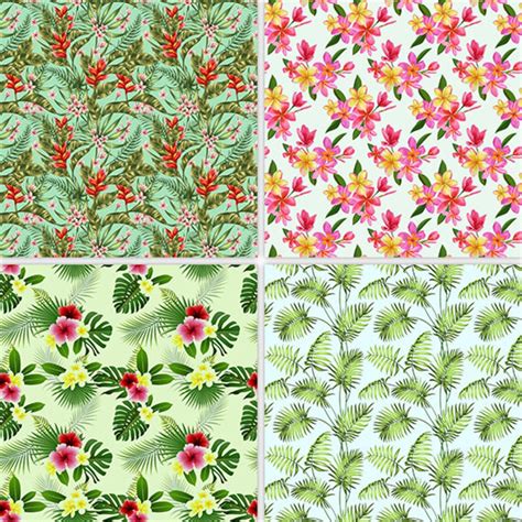 Tropical Digital Paper Tropical Leaves Scrapbook Etsy