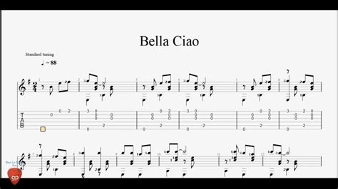 Bella Ciao Italian Folk Music Guitar Pro Tab Youtube