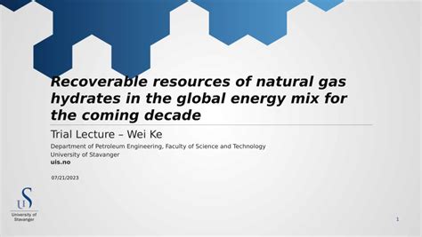Pdf Recoverable Resources Of Natural Gas Hydrates In The Global
