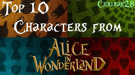 Top 10 Alice In Wonderland Characters Youtube