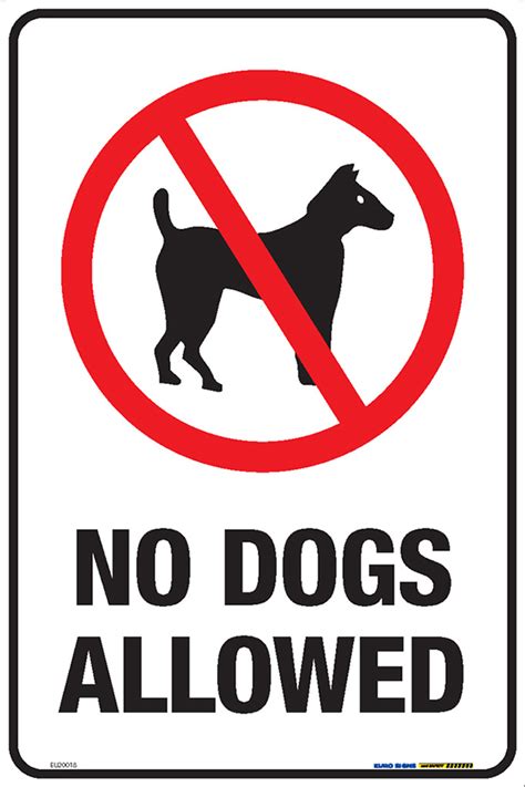 No Dogs Allowed 300x450 Mtl Euro Signs And Safety