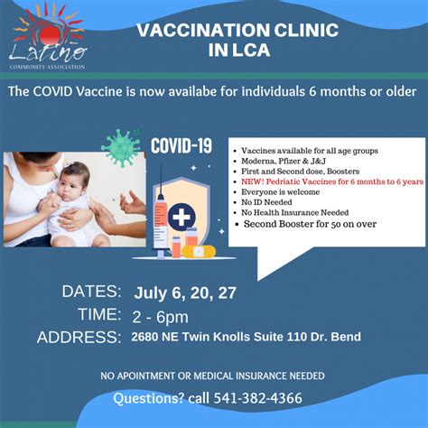 Lca Bend Vaccination Clinic Deschutes County Oregon