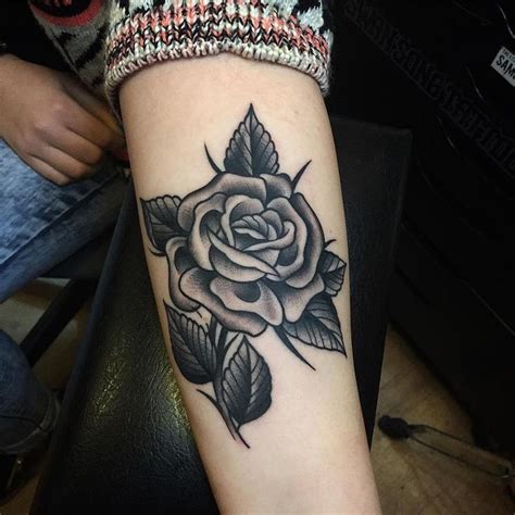 21 Best Black Rose Arm Tattoos For Men Under Images On