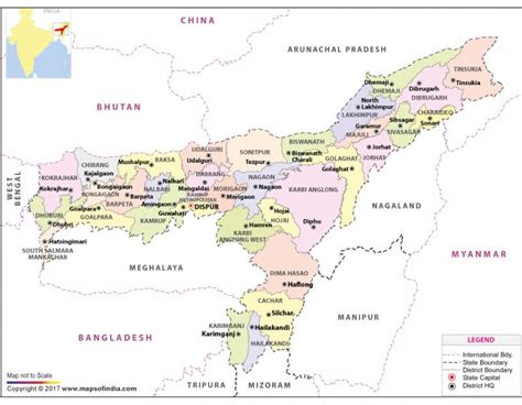 Buy Assam District Map Online