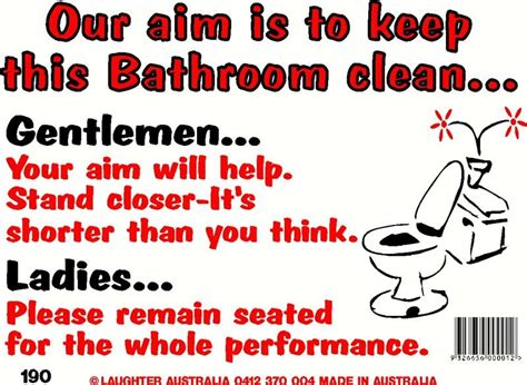 Fun Sign Keep This Bathroom Clean Fun Signs