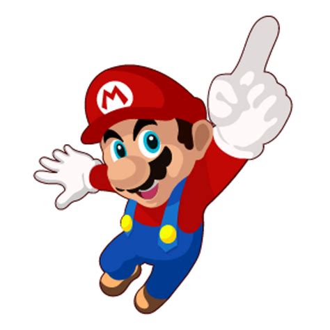 Super Mario Points Finger Up Sticker Sticker Mania