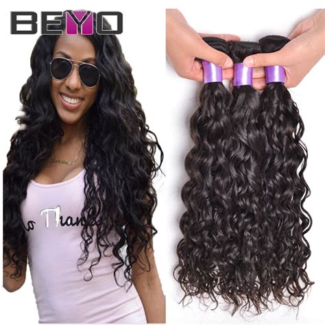 Brazilian Virgin Hair Water Wave 3 Bundles Wet And Wavy Brazilian Hair Weave Bundles Curly Human