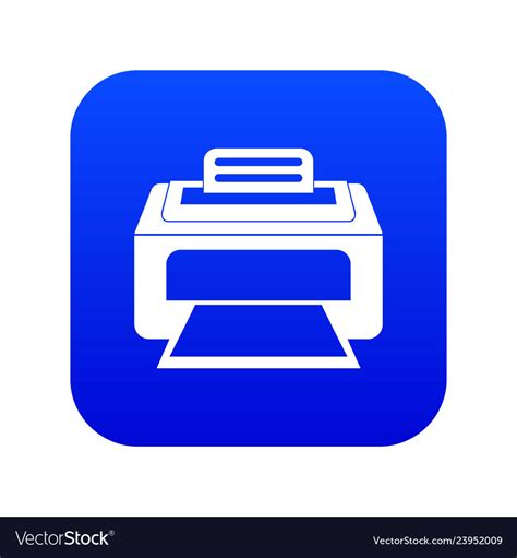 Modern Laser Printer Icon Digital Blue Royalty Free Vector