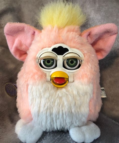 Original Furby Baby 1999 1st Generation Peachy Pink And White Etsy