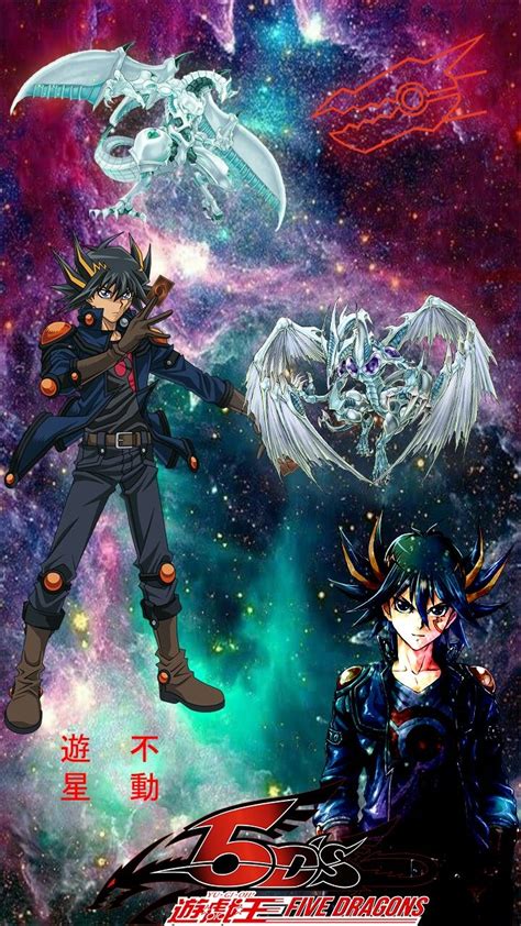 Yusei Fudo The Legend Fo Yu Gi Oh 5ds With Shooting Star Dragon And Stardust Dragon 720 X 1280
