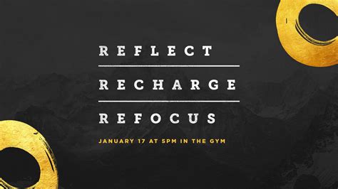 Reflect Recharge Refocus Sermon Series Designs