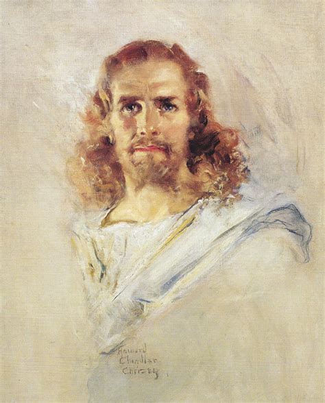 Head Of Christ Painting By Howard Chandler Christy Arts And Prints