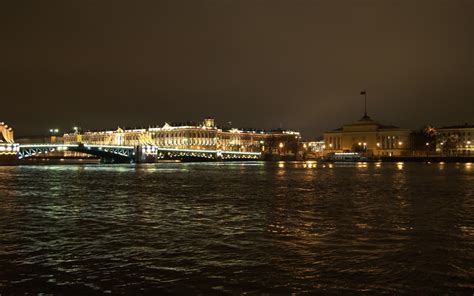 Saint Petersburg River Night View Phone Wallpapers
