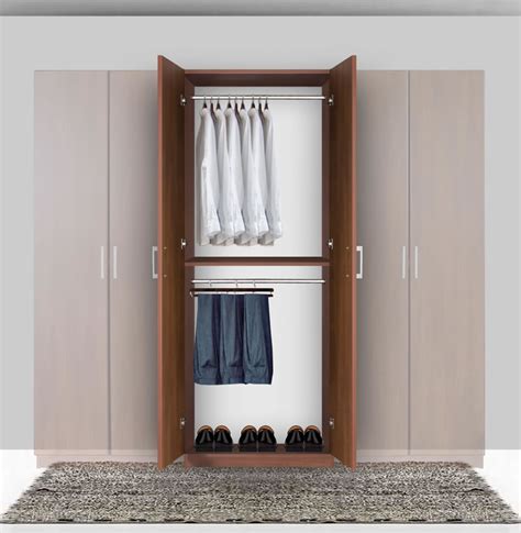Bella Double Hanging Wardrobe Closet With 2 Hang Rods Contempo Space