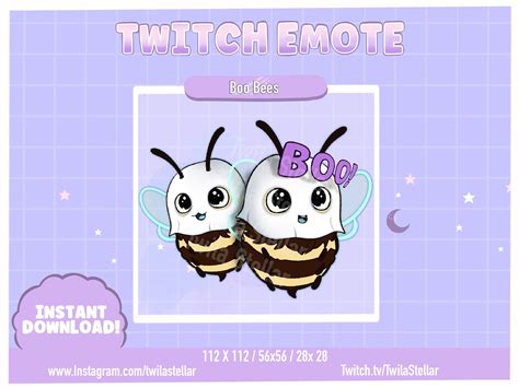 Boo Bees Emote Cute Bee Emote For Twitch Kawaii Cute Girly Etsy Australia
