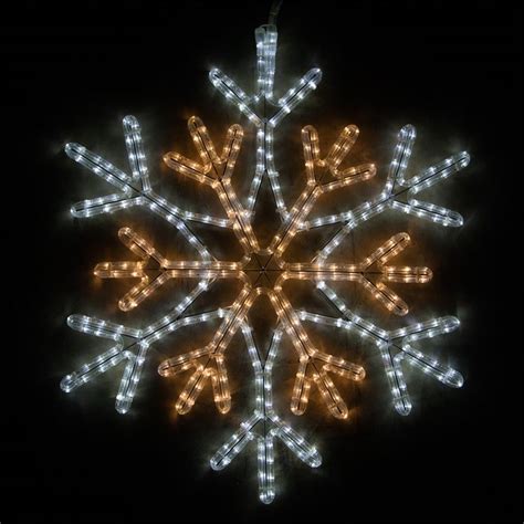 Led 36 Point Star Center Snowflake Cool White And Warm White Lights