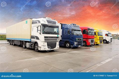 Truck Transportation Freight Cargo Transport Shipping Stock Image