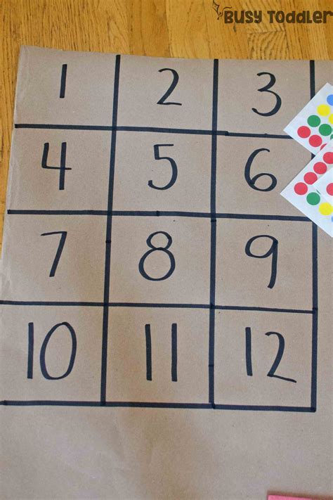 Preschool Math Activity Number Boxes Busy Toddler