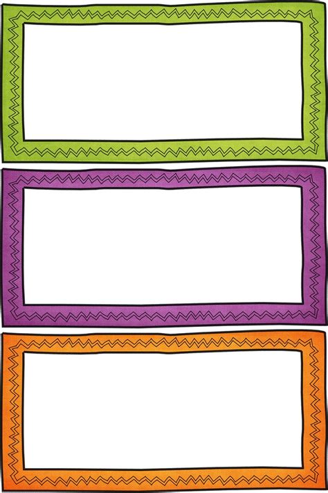 Hand Drawn Zigzag Labels Labels Printables Free Templates Borders