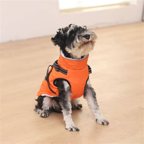 Winter Warm Reflective Vest Windproof Harness For Dogs Puppy Pets
