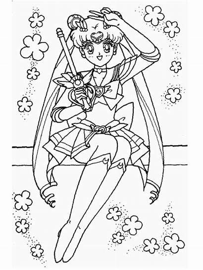 Coloring Pages Sailor Moon Printable Cartoon Characters