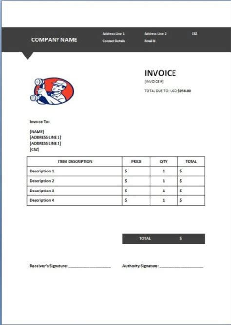 Cell Phone Repair Invoice Template 20 Free Printable Templates Demplates
