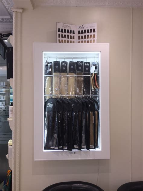 Hair Extensions Display Led Lit Cabinet For George Vallossian Salon