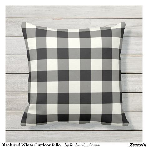 Coach insiders enjoy exclusive access to new styles, special offers, rewards and more! Black and White Outdoor Pillows - Gingham Pattern | Zazzle ...