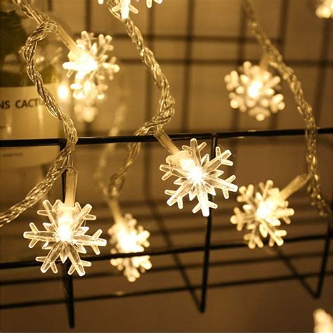 Dystyle Snowflake String Lights 10ft Led Fairy String Lights Battery