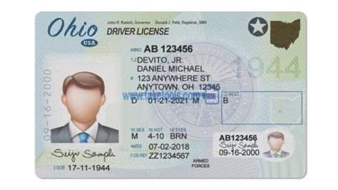 Ohio Drivers License Barcode Citigawer
