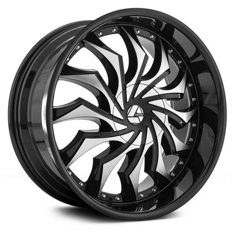 Azara® Aza 515 Wheels Gloss Black With Machined Face Rims